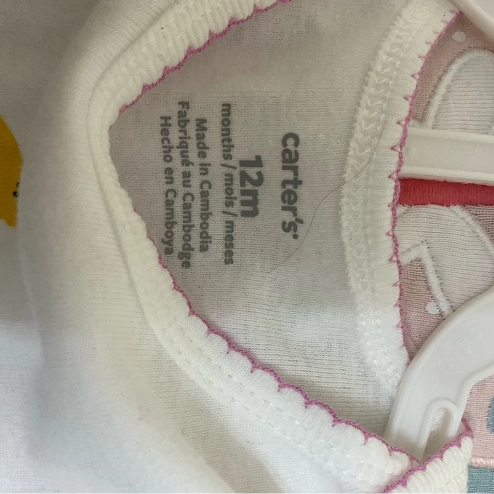 Carter's‎ Lavender and White Striped Bodysuit